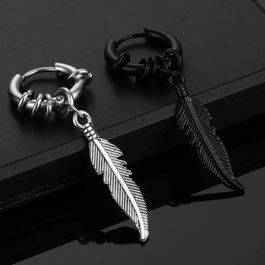 Cross feather Earrings